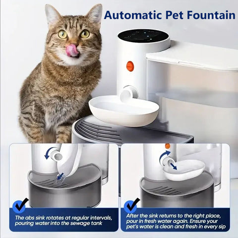 3000ML Rechargeable Smart Automatic Pet Water Dispenser, best pet fountain, Gravity Feed & Self-Refill Design for Cats & Dogs, Separate Filth Design, No Filter Needed, Detachable for Easy Clean, Perfect Pet Supplies for Home & Travel