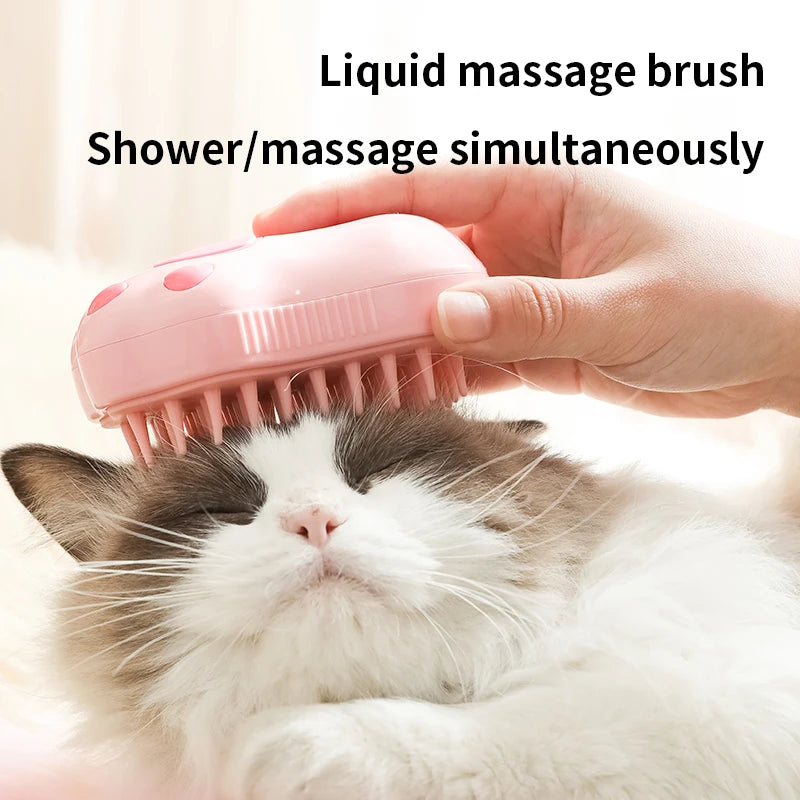 3 in 1 Pet Brush Cat Steam Brush Comb Dog Brush Electric Spray Cat Hair Brushes Massager Pet Grooming Hair Removal Combs