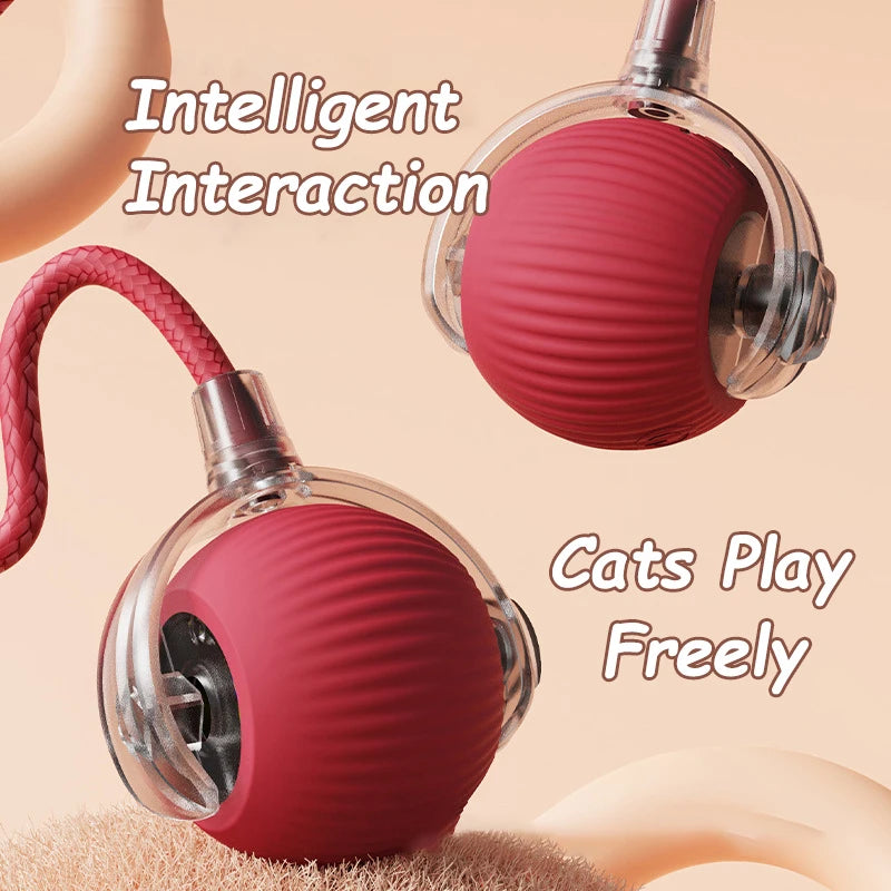 Smart Interactive Cat Ball Toy - USB Rechargeable, 360° Self-Rolling, Durable & Bite-Resistant - Burns Energy, Keeps Cats Happy & Prevents Nighttime Mischief - Perfect Gift for Your Furry Friends