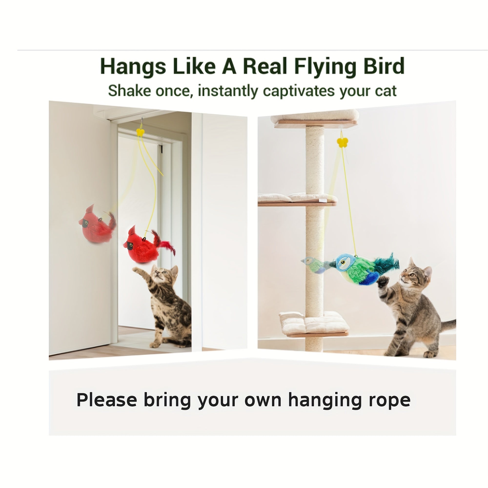 1pc Sparrow Bird Design Pet Plush Toy Chew Durable Cat Squeaky Toy For Cat And Dog Interactive Supply